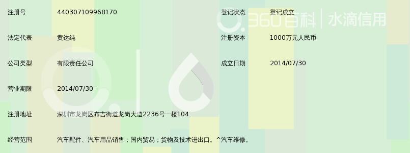 深圳市益众汽车服务有限公司锁定