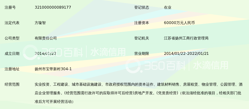 扬州三湾投资发展有限公司_360百科