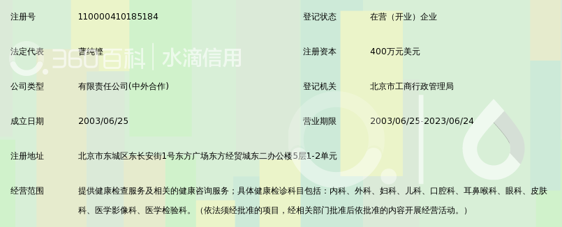 北京美兆健康体检中心有限公司_360百科