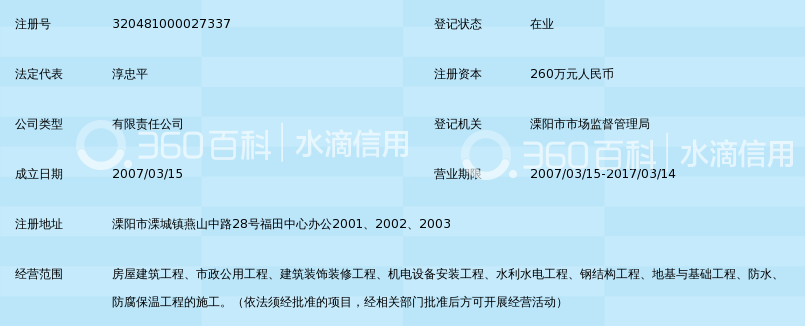 溧阳市中兴建设工程有限公司_360百科