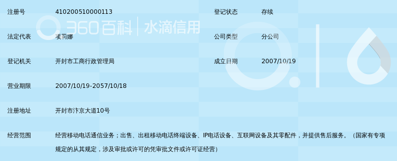 中国移动通信集团河南有限公司开封汴京路营业厅