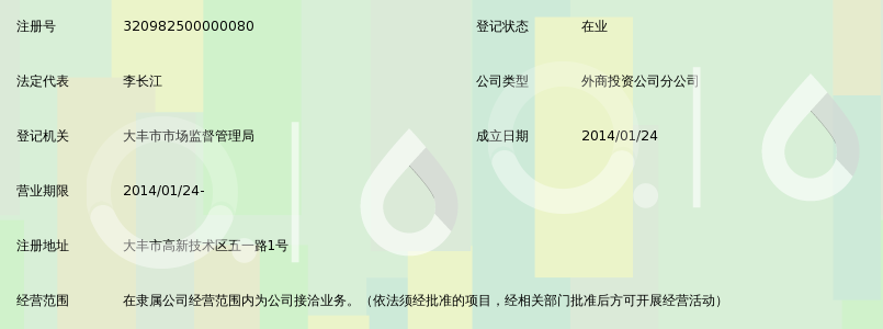 广东碧桂园物业服务有限公司大丰分公司