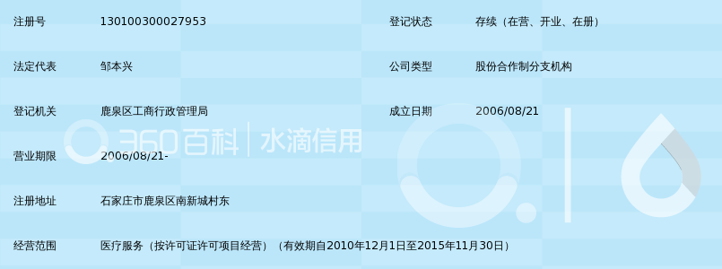 石家庄医学高等专科学校冀联校区医院