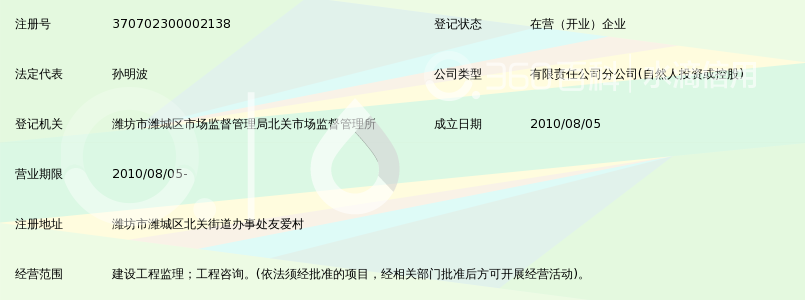 青岛公信建设监理有限公司潍坊分公司_360百