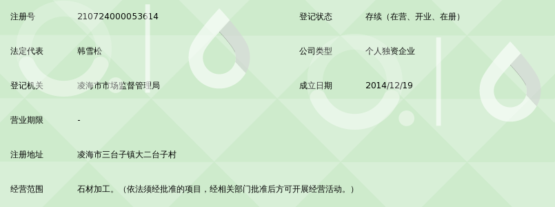 凌海市三台子镇顺峰石材厂