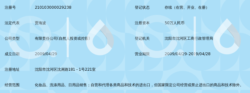 沈阳市椰林化妆品有限公司_360百科