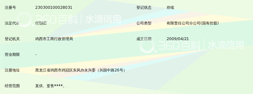 国网黑龙江省电力有限公司鸡西供电公司_360