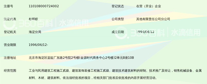 中集建设集团有限公司北京第二分公司_360百