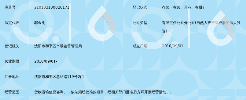 沈阳全程德邦物流有限公司总站路分公司