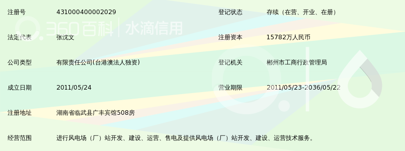 华润新能源(临武)风能有限公司_360百科