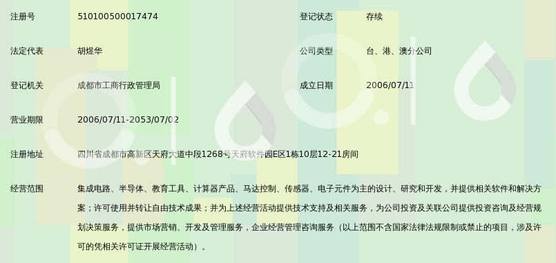 德州仪器半导体技术(上海)有限公司成都分公司
