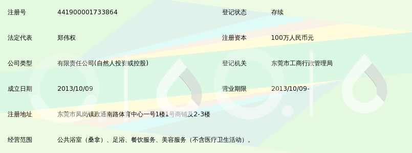 东莞市水御花桑拿服务有限公司